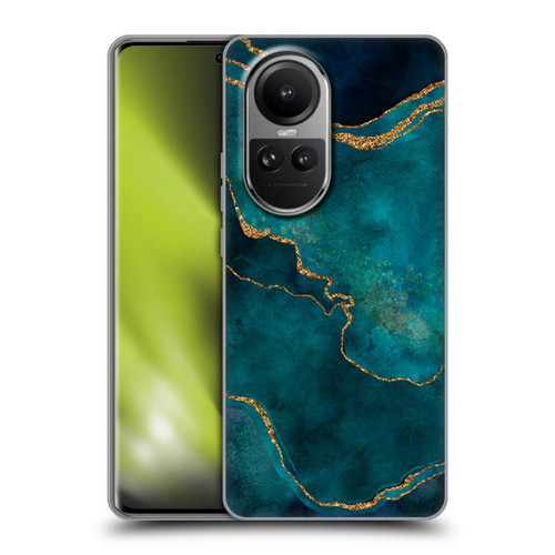 LebensArt Mineral Marble Glam Turquoise Soft Gel Case for OPPO Reno10 5G / Reno10 Pro 5G