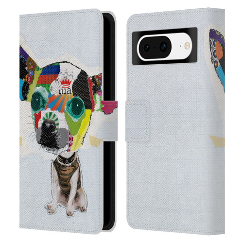 Michel Keck Dogs 3 Chihuahua 2 Leather Book Wallet Case Cover For Google Pixel 8