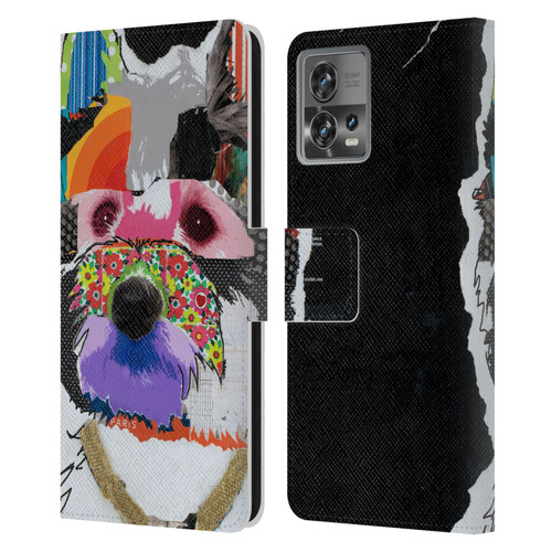 Michel Keck Dogs Westie Leather Book Wallet Case Cover For Motorola Moto Edge 30 Fusion