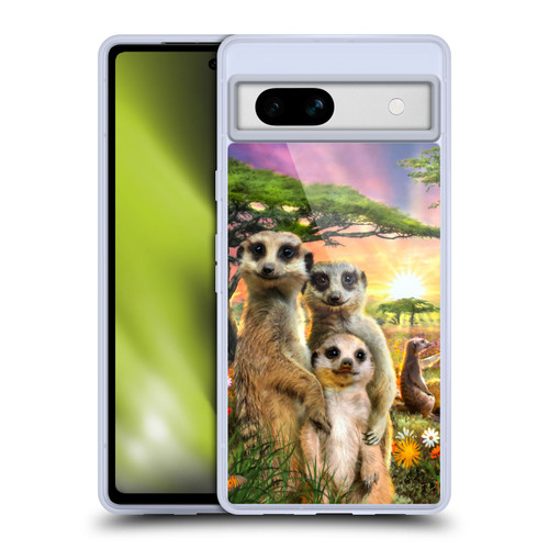 Aimee Stewart Animals Meerkats Soft Gel Case for Google Pixel 7a
