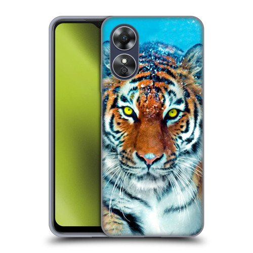 Aimee Stewart Animals Yellow Tiger Soft Gel Case for OPPO A17