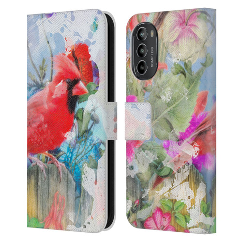 Aimee Stewart Assorted Designs Birds And Bloom Leather Book Wallet Case Cover For Motorola Moto G82 5G