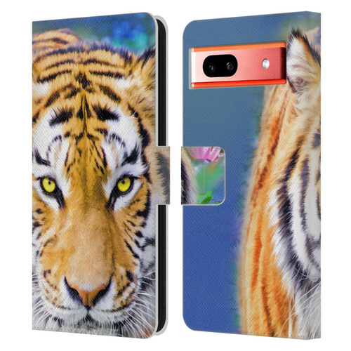 Aimee Stewart Animals Tiger Lily Leather Book Wallet Case Cover For Google Pixel 7a