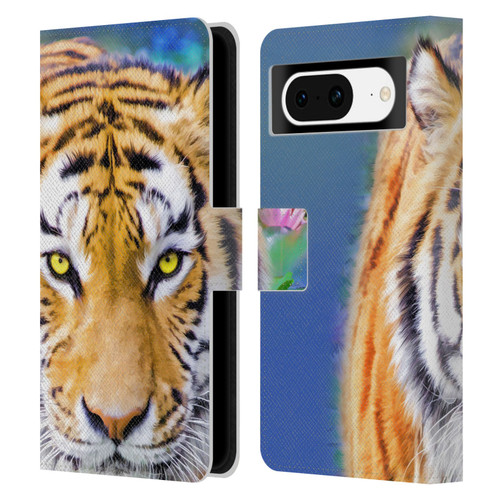 Aimee Stewart Animals Tiger Lily Leather Book Wallet Case Cover For Google Pixel 8