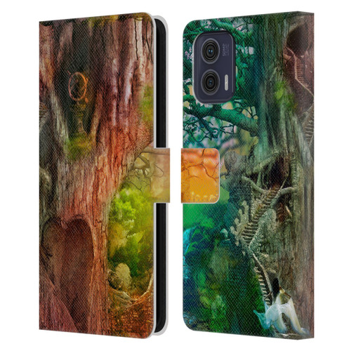 Aimee Stewart Fantasy Dream Tree Leather Book Wallet Case Cover For Motorola Moto G73 5G