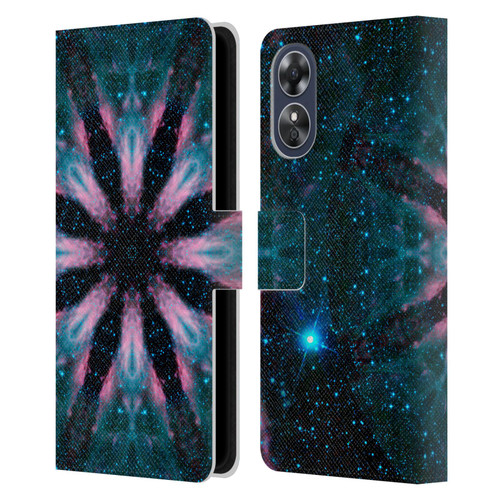 Aimee Stewart Mandala Galactic Leather Book Wallet Case Cover For OPPO A17