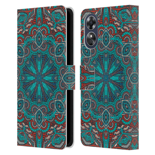 Aimee Stewart Mandala Moroccan Sea Leather Book Wallet Case Cover For OPPO A17