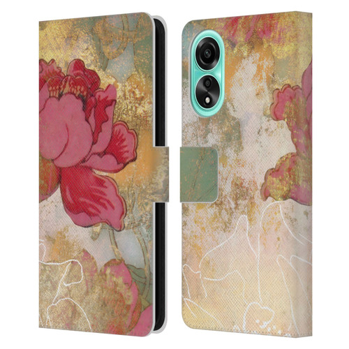 Aimee Stewart Smokey Floral Midsummer Leather Book Wallet Case Cover For OPPO A78 5G