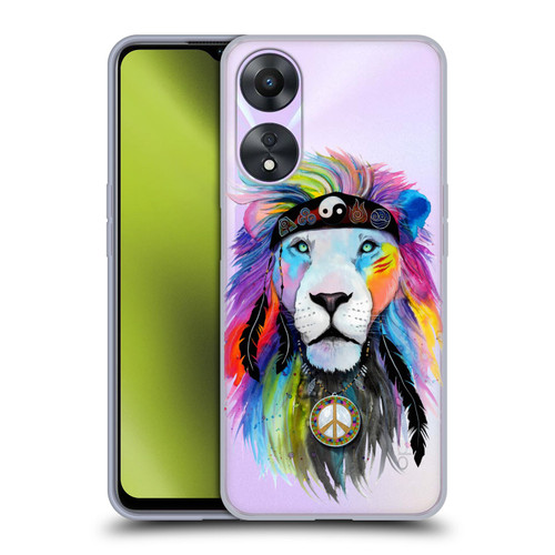 Pixie Cold Cats Hippy Lion Soft Gel Case for OPPO A78 5G
