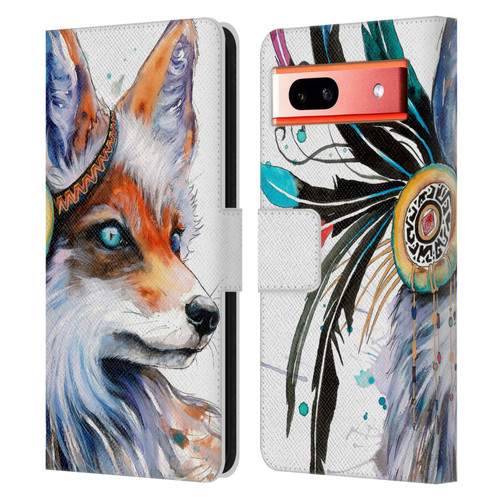 Pixie Cold Animals Fox Leather Book Wallet Case Cover For Google Pixel 7a