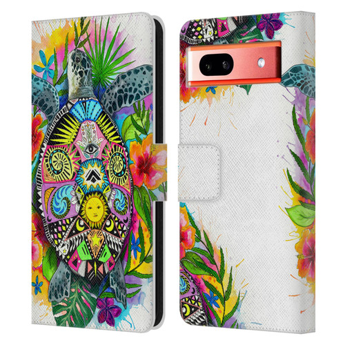 Pixie Cold Animals Turtle Life Leather Book Wallet Case Cover For Google Pixel 7a