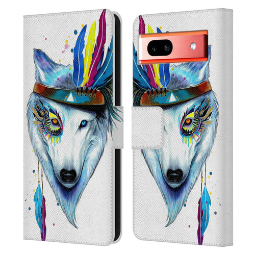 Pixie Cold Animals Warrior Leather Book Wallet Case Cover For Google Pixel 7a