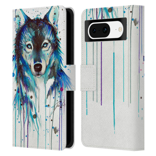 Pixie Cold Animals Ice Wolf Leather Book Wallet Case Cover For Google Pixel 8