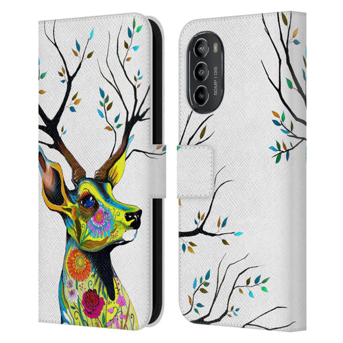Pixie Cold Animals King Of The Forest Leather Book Wallet Case Cover For Motorola Moto G82 5G