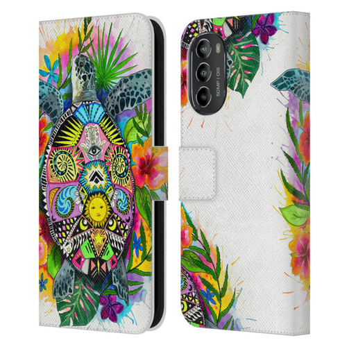 Pixie Cold Animals Turtle Life Leather Book Wallet Case Cover For Motorola Moto G82 5G