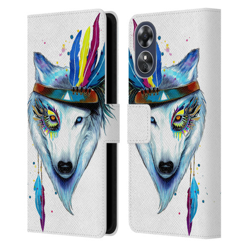 Pixie Cold Animals Warrior Leather Book Wallet Case Cover For OPPO A17
