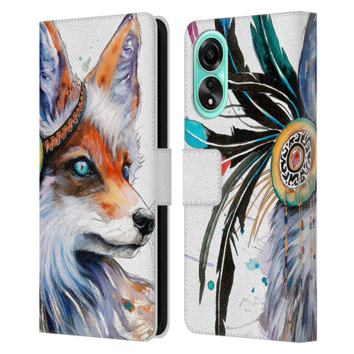 Pixie Cold Animals Fox Leather Book Wallet Case Cover For OPPO A78 4G