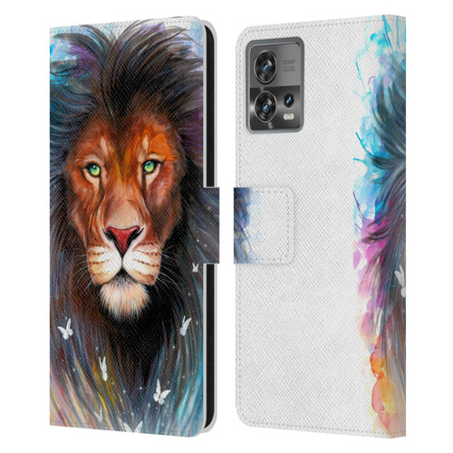 Pixie Cold Cats Sacred King Leather Book Wallet Case Cover For Motorola Moto Edge 30 Fusion