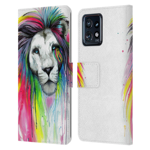 Pixie Cold Cats Rainbow Mane Leather Book Wallet Case Cover For Motorola Moto Edge 40 Pro