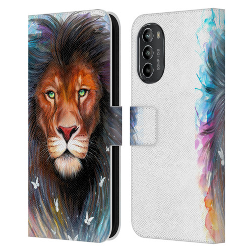 Pixie Cold Cats Sacred King Leather Book Wallet Case Cover For Motorola Moto G82 5G