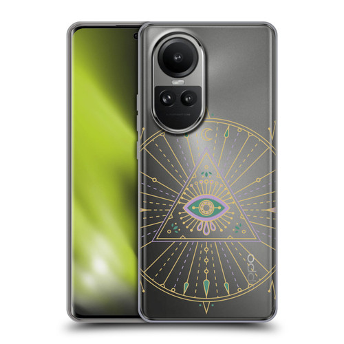 Cat Coquillette Evil Eye Purple Green Mandala Soft Gel Case for OPPO Reno10 5G / Reno10 Pro 5G