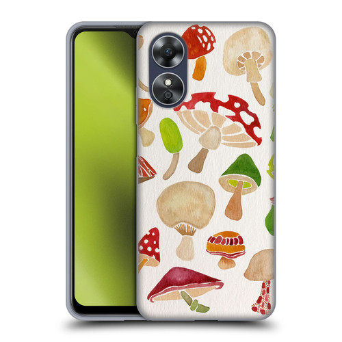 Cat Coquillette Nature Mushrooms Soft Gel Case for OPPO A17