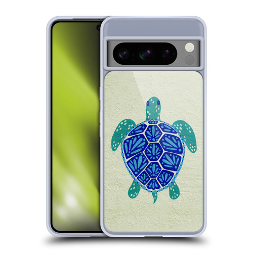 Cat Coquillette Sea Turtle Blue Soft Gel Case for Google Pixel 8 Pro