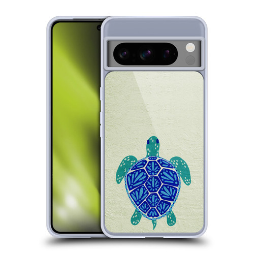 Cat Coquillette Sea Turtle Blue Soft Gel Case for Google Pixel 8 Pro