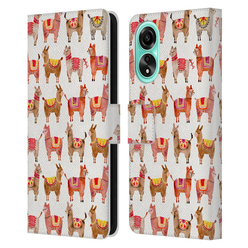 Cat Coquillette Animals Alpacas Leather Book Wallet Case Cover For OPPO A78 4G