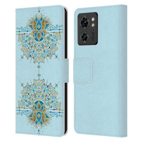 Cat Coquillette Patterns 6 Lotus Bloom Mandala 2 Leather Book Wallet Case Cover For Motorola Moto Edge 40