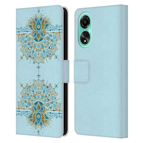 Cat Coquillette Patterns 6 Lotus Bloom Mandala 2 Leather Book Wallet Case Cover For OPPO A78 4G