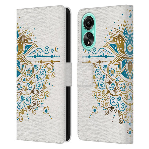 Cat Coquillette Patterns 6 Lotus Bloom Mandala 4 Leather Book Wallet Case Cover For OPPO A78 4G
