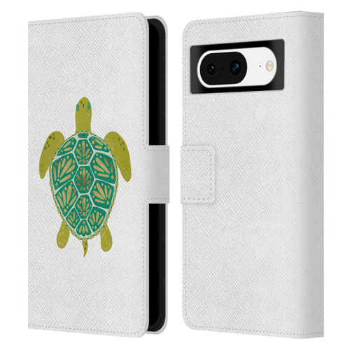 Cat Coquillette Sea Turtle Green Leather Book Wallet Case Cover For Google Pixel 8