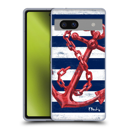 Paul Brent Nautical Westerly Anchor Red Soft Gel Case for Google Pixel 7a