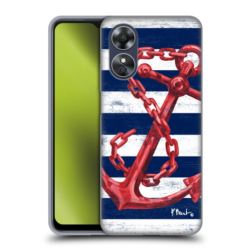 Paul Brent Nautical Westerly Anchor Red Soft Gel Case for OPPO A17