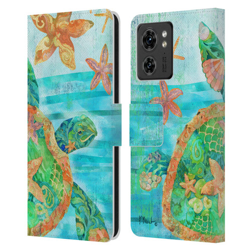 Paul Brent Coastal Nassau Turtle Leather Book Wallet Case Cover For Motorola Moto Edge 40