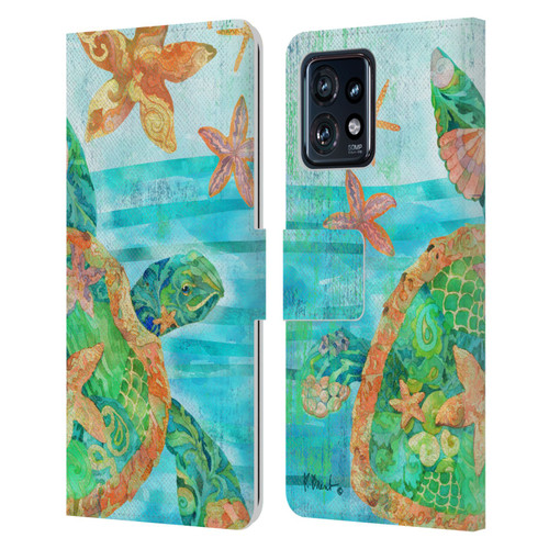 Paul Brent Coastal Nassau Turtle Leather Book Wallet Case Cover For Motorola Moto Edge 40 Pro