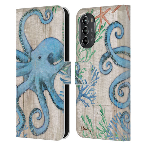 Paul Brent Coastal Sealife Leather Book Wallet Case Cover For Motorola Moto G82 5G