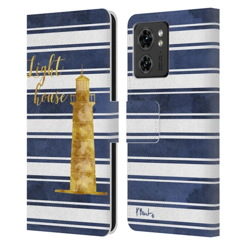 Paul Brent Nautical Lighthouse Leather Book Wallet Case Cover For Motorola Moto Edge 40