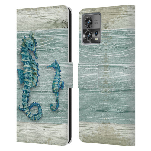 Paul Brent Sea Creatures Seahorse Leather Book Wallet Case Cover For Motorola Moto Edge 30 Fusion