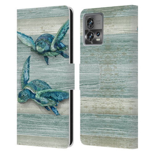Paul Brent Sea Creatures Turtle Leather Book Wallet Case Cover For Motorola Moto Edge 30 Fusion