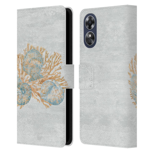 Paul Brent Sea Creatures Shells Leather Book Wallet Case Cover For OPPO A17