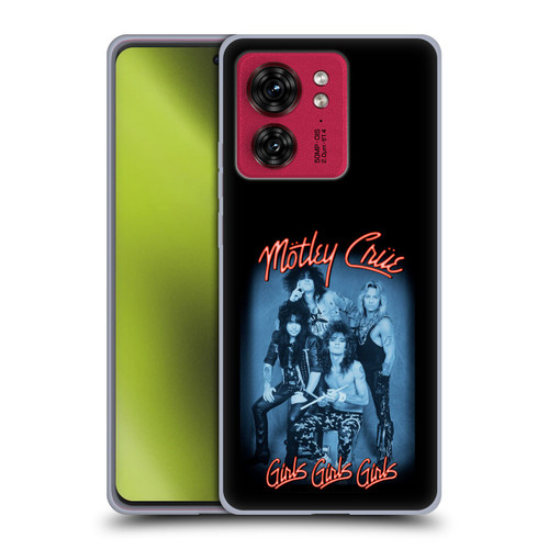 Motley Crue Key Art Girls Neon Soft Gel Case for Motorola Moto Edge 40