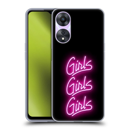 Motley Crue Logos Girls Neon Soft Gel Case for OPPO A78 5G