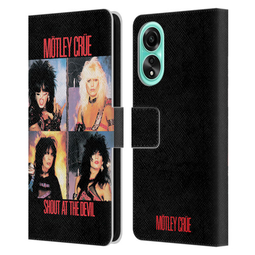 Motley Crue Albums Shout At The Devil Leather Book Wallet Case Cover For OPPO A78 4G