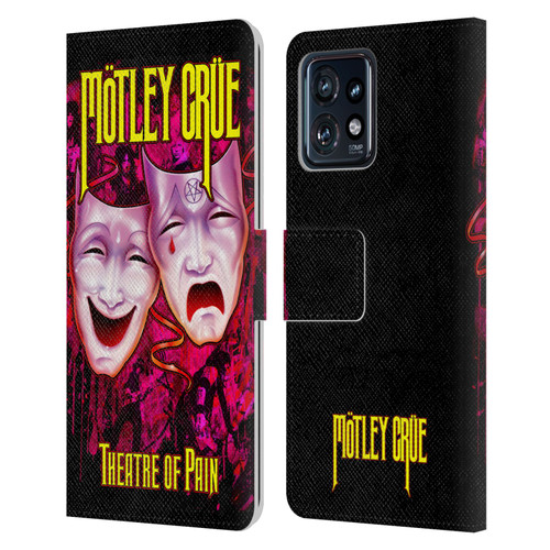 Motley Crue Key Art Theater Of Pain Leather Book Wallet Case Cover For Motorola Moto Edge 40 Pro