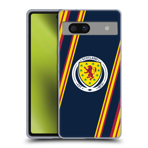Scotland National Football Team Logo 2 Stripes Soft Gel Case for Google Pixel 7a