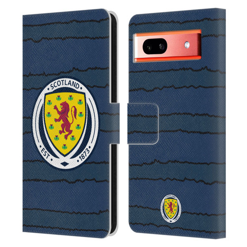Scotland National Football Team Kits 2019-2021 Home Leather Book Wallet Case Cover For Google Pixel 7a