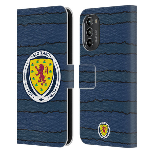 Scotland National Football Team Kits 2019-2021 Home Leather Book Wallet Case Cover For Motorola Moto G82 5G