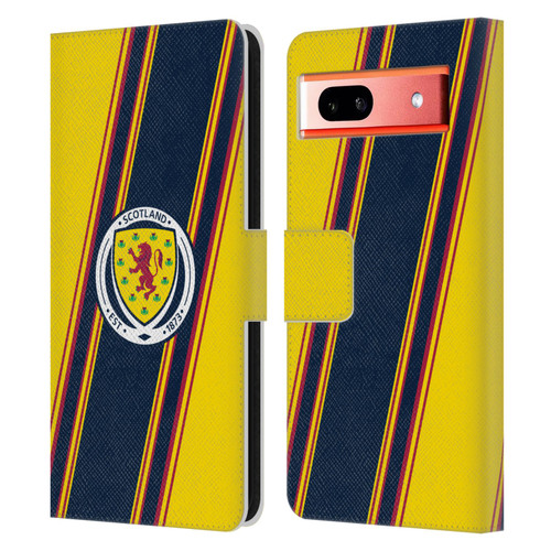 Scotland National Football Team Logo 2 Stripes Leather Book Wallet Case Cover For Google Pixel 7a